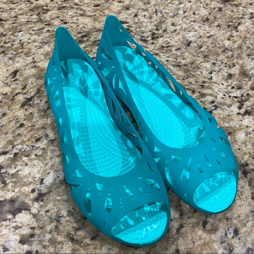 Turquoise Crocs